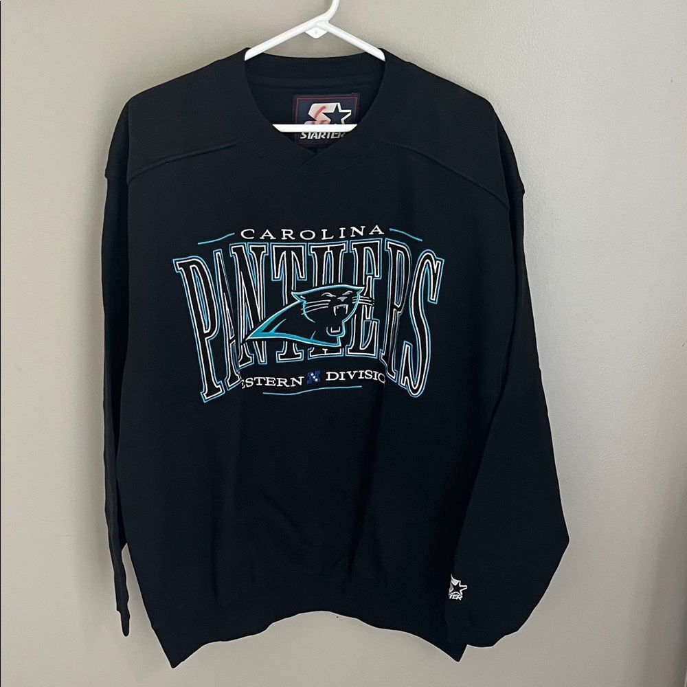 Carolina Panthers vintage Starter crewneck sweatshirt embroidered RARE NWT Large